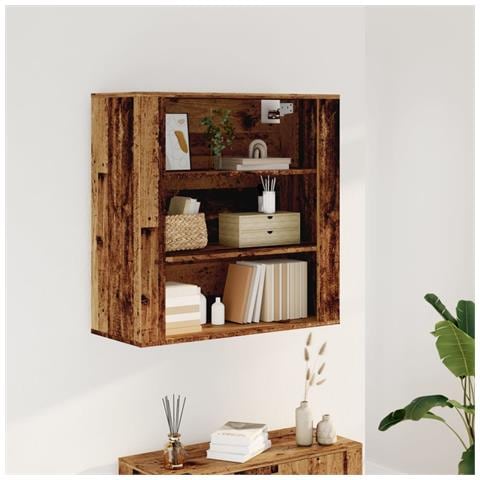 Mobile A Parete Legno Antico 80x33x80 Cm In Legno Multistrato - Foto 1