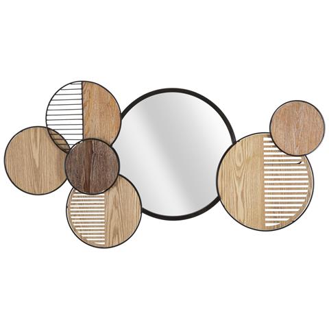 Specchio Con Cornice Geometrico 15 - Multicolore - Metallo - 123,2x4,4x63,5 Cm - Foto 1