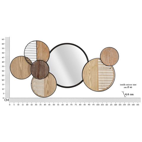 Specchio Con Cornice Geometrico 15 - Multicolore - Metallo - 123,2x4,4x63,5 Cm - Foto 6