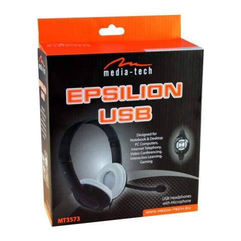 EPSILION USB MT3573 Cuffie Cablato A Padiglione Musica e Chiamate Nero - Foto 6
