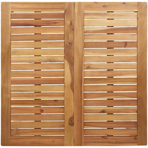 Set da pranzo da giardino  5 pezzi in legno massello di acacia, Tavolo da pranzo all'aperto  90x90x74.5 cm in legno massello di acacia, Sedie da giardino impilabili  4 pz in legno massello di acacia e acciaio - Foto 7