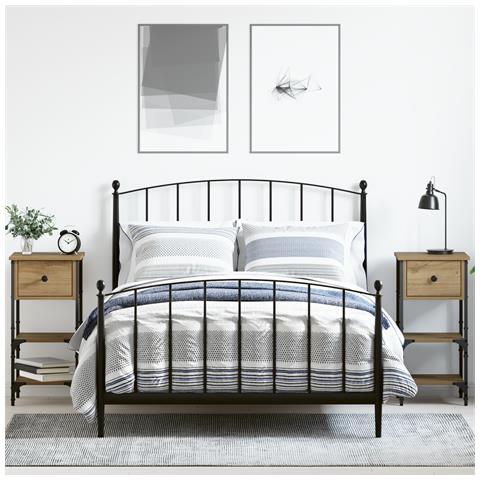 Comodini 2 pcs Rovere Artigianale 34x36x70 cm Legno ingegnerizzato - Foto 2