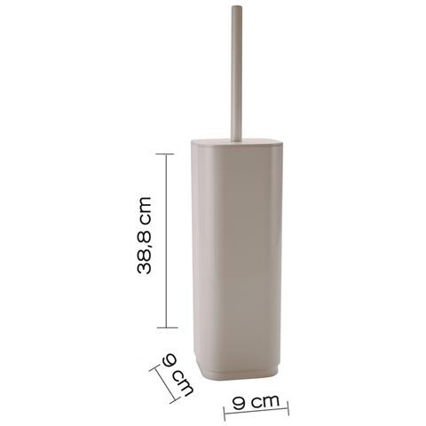Scopino Wc Con Ciuffo In Setole D'appoggio In Plastica Riciclata 6334 Serie Seventy Beige - Foto 2