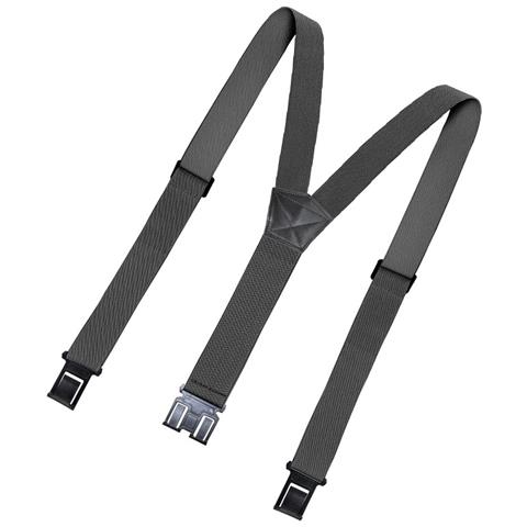Bretelle Elastiche Per Adulti Con 3 Clip E Ganci In Plastica - Senza Pelle Grey - Foto 2