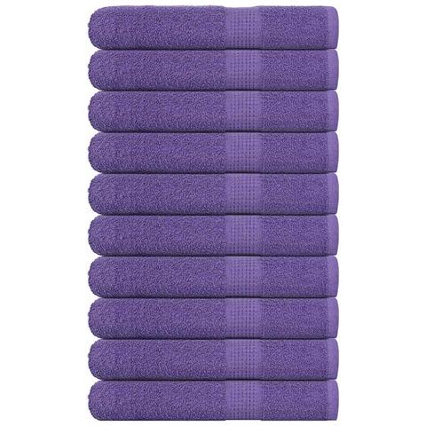 Asciugamani 10 pz Viola 100x200 cm 360 g/m² 100% Cotone - Foto 1