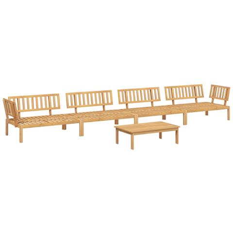 Set Divano Pallet da Giardino 5 pz in Legno Massello di Acacia - Foto 1