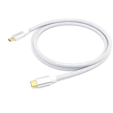 128356 Cavo USB 3.2 Gen 2 da C a C, M /M, 1,0 m, PD 100W, 4K / 60Hz, 10Gbps, bianco - Foto 1