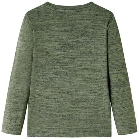 Maglietta per Bambini Maniche Lunghe Cachi Mélange 128 - Foto 2