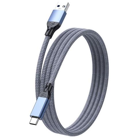 Cavo Usb 3.2 Type-c: Trasferimento Dati Ad Alta Velocità 10gbps E Ricarica Rapida 60w Blue + Grey 1,5 Milioni - Foto 2
