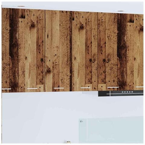 Armadio pensile Riga Legno Antico e Bianco 30 x 31 x 80 cm - Foto 2