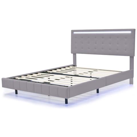 Letto Moderno A Sospensione Con Illuminazione A Led - Foto 3