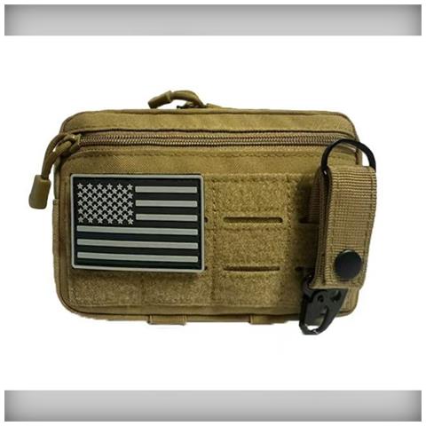 Borsa Tattica Multifunzionale Da Esterno - Custodia Compatta In Nylon Resistente All'acqua Per Compatibile Con Iphone, Compatibile Con Samsung Brown - Foto 1