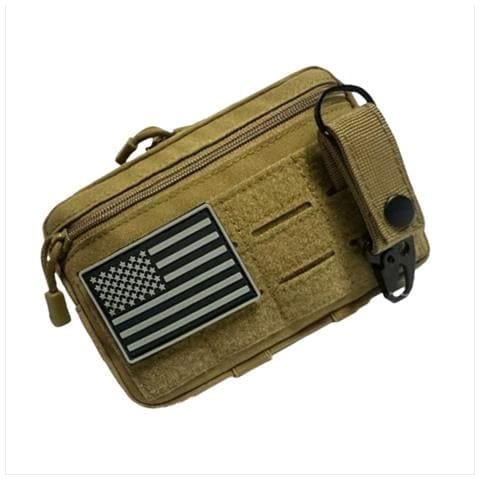 Borsa Tattica Multifunzionale Da Esterno - Custodia Compatta In Nylon Resistente All'acqua Per Compatibile Con Iphone, Compatibile Con Samsung Brown - Foto 2