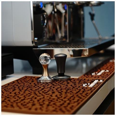 Tappetino In Silicone Resistente Al Calore Per Chicchi Di Caffè - Tappetino Scolapiatti Antiscivolo Per Bancone Bar Brown - Foto 5