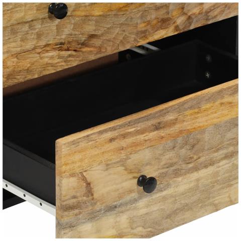 Credenza 60x33x75 cm in Legno Massello di Mango - Foto 9