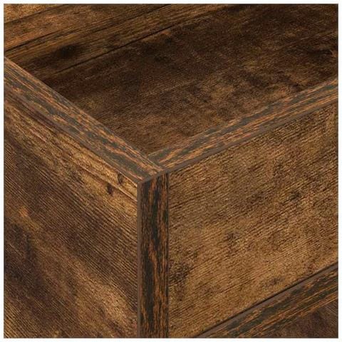 Tavolino 2 pcs Rovere fumé 30 x 30 x 56 cm Legno multistrato - Foto 9