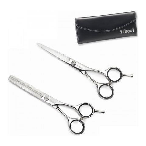 Set Professionale 2 Forbici Da Taglio + Filettatura, 14 Cm School Series, - Foto 1