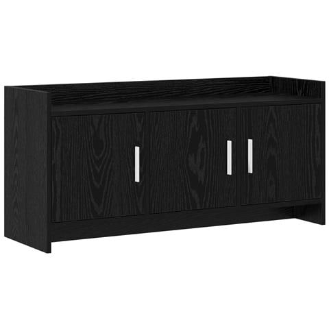 Mobile TV 102 x 33 x 47 cm Rovere Nero Legno ingegnerizzato - Foto 1