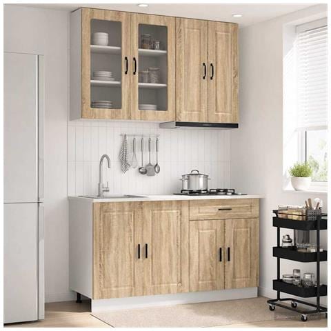 Unità Cucina PORTO 4 pcs Rovere Sonoma Legno ingegnerizzato - Foto 2