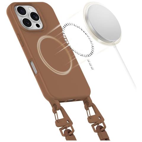Custodia Magsafe Per Iphone 16 Pro - Marrone - Foto 3