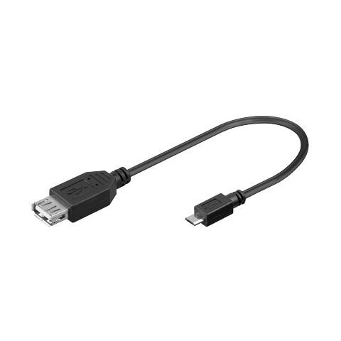 ICOC MUSB-AAF-002 - Cavo USB 2.0 A femmina / Micro B maschio 0.2 m - Foto 1