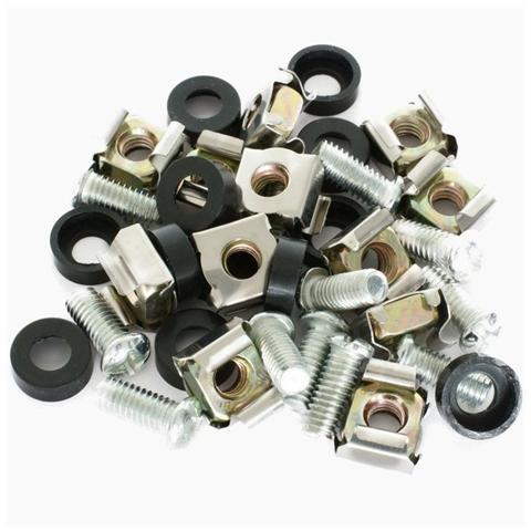 I-CASE MOUNT50 - Kit Set 50 Viti 50 Dadi e 50 Rondelle per Montaggio Rack Silver - Foto 2