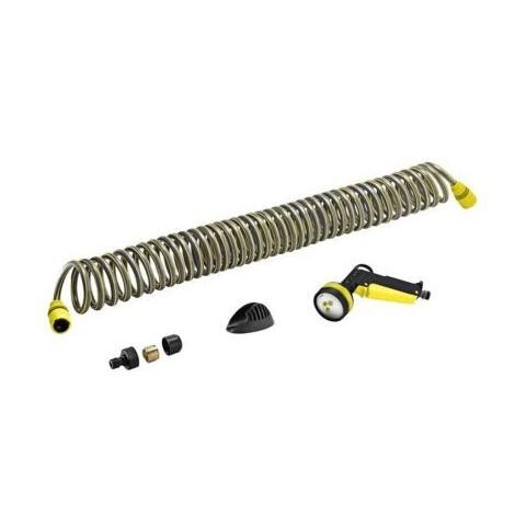Kit Tubo Spiralato da 10 metri Completo di Idroistola Multifunzione. - Foto 1