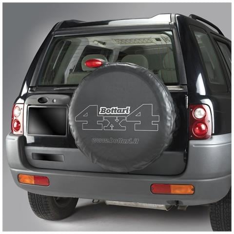 Telo Copriruota Di Scorta Elasticizzato Per Fuoristrada 74 X 23 Cm Nero - Foto 1