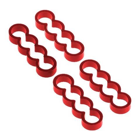 Eiskamm Alu X4 piatto - 4mm rosso - 4 PC - Foto 1