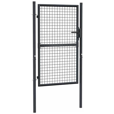 Cancello Per Giardino In Acciaio Zincato Grigio 100x200 Cm - Foto 1