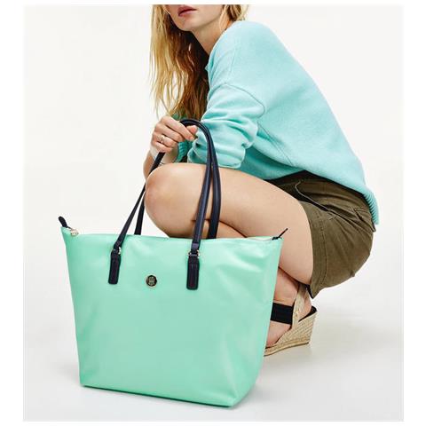 Borsa Donna Poppy Tote Menthol Aw0aw079560he - Foto 4