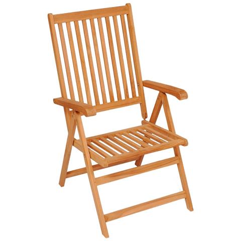 Sedie da Giardino 6 pz con Cuscini Rosso Vino Massello di Teak - Foto 10