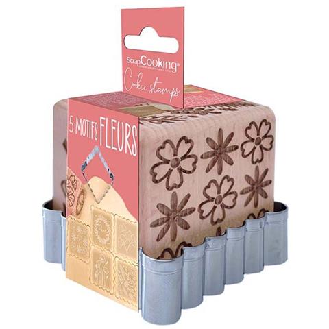 Timbro Di Legno + Taglierina Per Biscotto A Forma Di Fiore - Foto 1