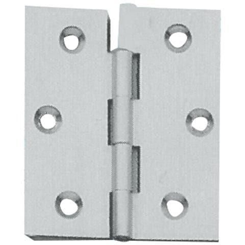 Cerniere A Libretto In Ottone Nichelato, Spessore Mm. 1,5, Dim. Mm. 50x60. - Foto 1