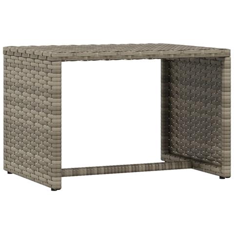 Lettino Prendisole 1 pz con Tavolino Grigio in Polyrattan - Foto 10