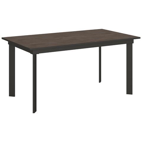 Tavolo Allungabile 90x160/220 Cm Cumar Telaio Antracite - Noce - Foto 6