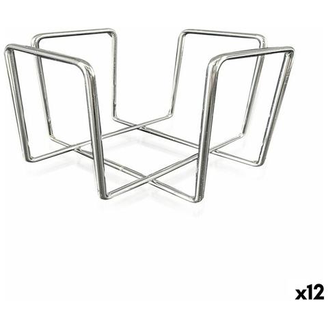 Portatovagliolo Quttin Cromato 17,5 X 17,5 X 9,5 Cm (12 Unità) - Foto 1