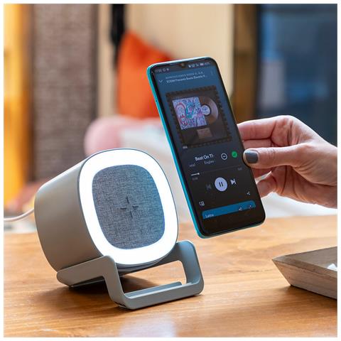 Altoparlante Con Caricabatterie Wireless E Luce Led Souwis Innovagoods - Foto 1