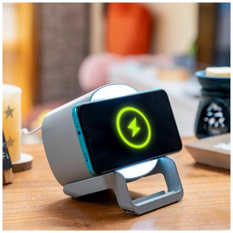 Altoparlante Con Caricabatterie Wireless E Luce Led Souwis Innovagoods - Foto 7