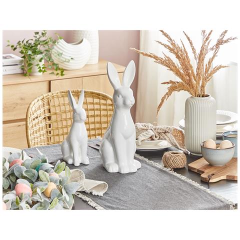 Accessorio Decorativo Coniglio Paimpol Ceramica Bianco - Foto 1