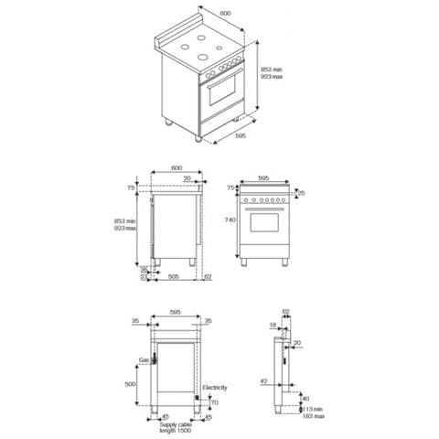 Cucina a Gas AMN664GXV / 24 Serie Americana 4 fuochi 60x60 cm Csse A+ Colore Acciaio inox - Foto 3