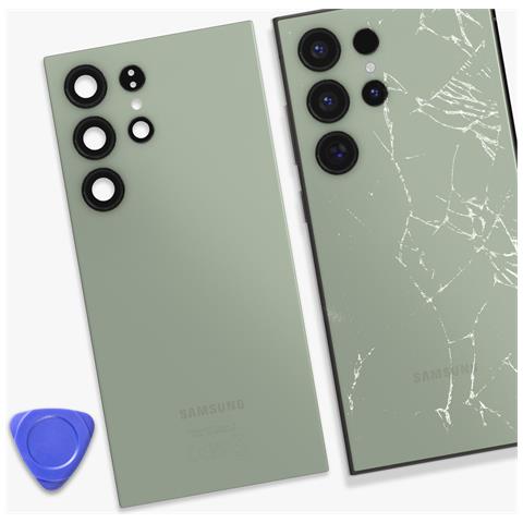 Vetro Posteriore Originale Galaxy S24 Ultra, Verde Chiaro - Foto 4