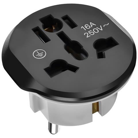 Adattatore Universale Da Viaggio Ue A Uk / Au / Usa / Cn Compatto - Foto 1