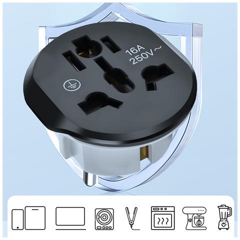 Adattatore Universale Da Viaggio Ue A Uk / Au / Usa / Cn Compatto - Foto 4