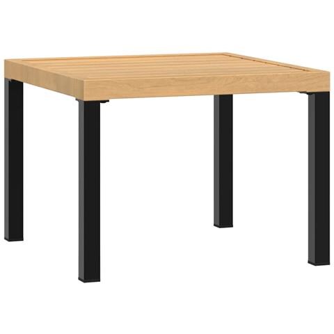 Tavolino Giardino Nero 55x55x39,5cm Acciaio Verniciato Polvere - Foto 1
