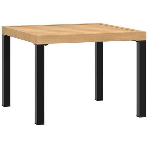Tavolino Giardino Nero 55x55x39,5cm Acciaio Verniciato Polvere - Foto 6