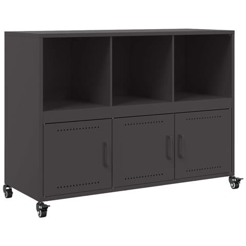 Credenza Nera 100,5x39x72 cm in Acciaio - Foto 1