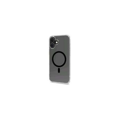 Apple Iphone 16 Plus Cover In Morbido Tpu Trasparente Compatibile Magsave Modulo Magnetico Circolare Nero - Foto 1