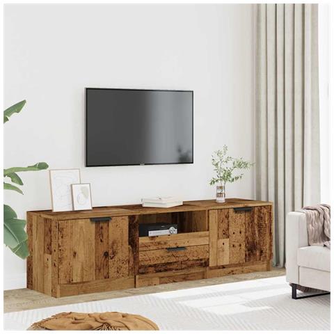 Mobile Porta Tv In Legno Vecchio 140x35x40 Cm In Truciolato - Foto 3