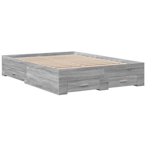 Giroletto Cassetti Grigio Sonoma 140x190 Cm Legno Multistrato - Foto 3